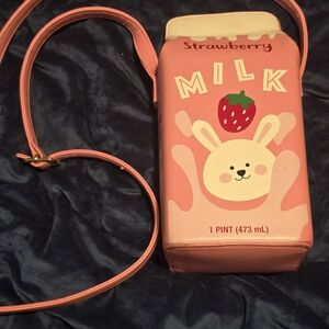 Strawberry Milk Bunny Kids Crossbody Bag
